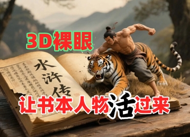 利用AI制作：书本人物裸眼3D视频，保姆级教程-AI创作学习-提示词应用-短视频玩法浮光AI学习网