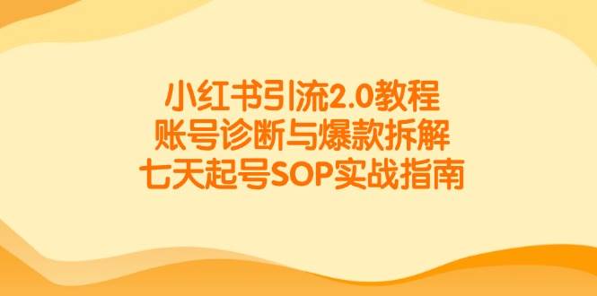 小红书引流2.0教程，系统讲解从账号搭建到爆款内容生产的全流程-AI创作学习-提示词应用-短视频玩法浮光AI学习网