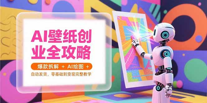 AI壁纸创业全攻略，爆款拆解+AI绘图+自动发货，零基础到变现完整教学-AI创作学习-提示词应用-短视频玩法浮光AI学习网