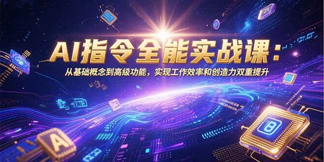 AI指令全能实战课：从基础概念到高级功能，实现工作效率和创造力双重提升-AI创作学习-提示词应用-短视频玩法浮光AI学习网
