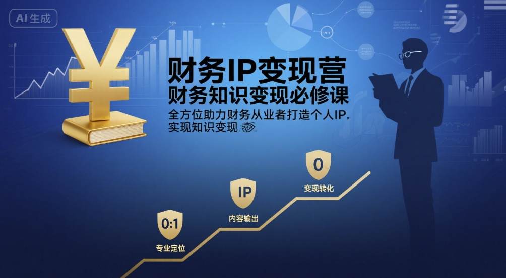 财务IP变现营，财务知识变现必修课，全方位助力财务从业者打造个人IP-AI创作学习-提示词应用-短视频玩法浮光AI学习网
