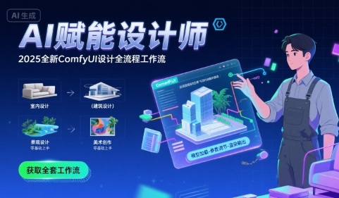 AI赋能设计师， 2025全新comfyui设计全流程工作流 ，室内-建筑-景观-美术-AI创作学习-提示词应用-短视频玩法浮光AI学习网
