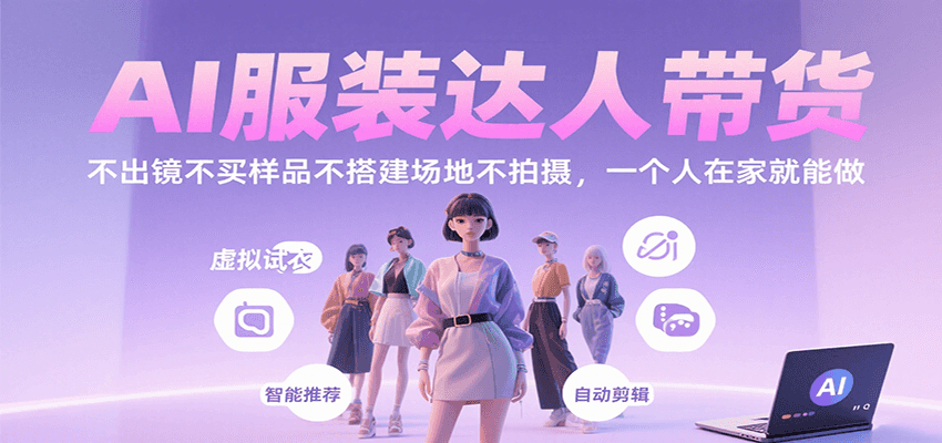 AI助力服装带货，不出镜、不买样品、不搭建场地、不拍摄，一个人在家就能做服装达人带货-AI创作学习-提示词应用-短视频玩法浮光AI学习网