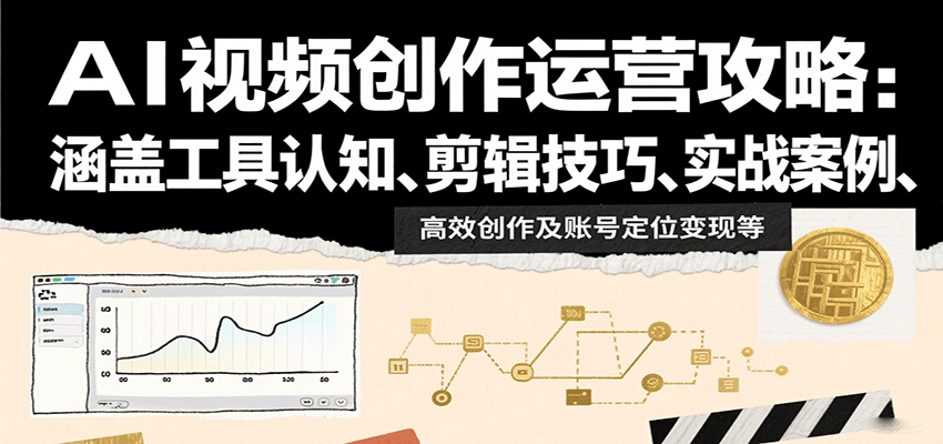 AI视频创作运营攻略：涵盖工具认知、剪辑技巧、实战案例、高效创作及账号定位变现等-AI创作学习-提示词应用-短视频玩法浮光AI学习网