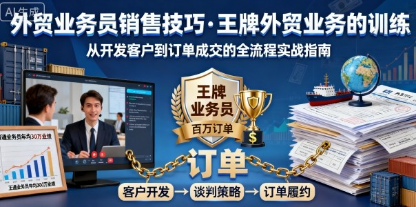 外贸业务员销售技巧，王牌外贸业务的训练-AI创作学习-提示词应用-短视频玩法浮光AI学习网